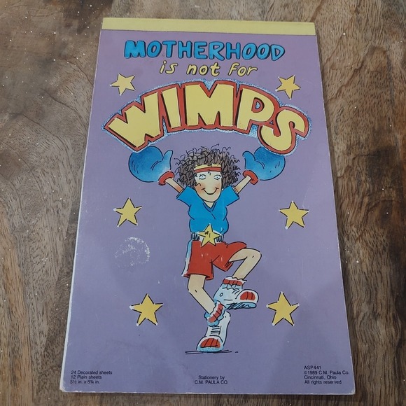 Other - Vintage C.M. PAULA CO 1989 Notepad  decorated sheets 5.5x8.75 Retro Stationary